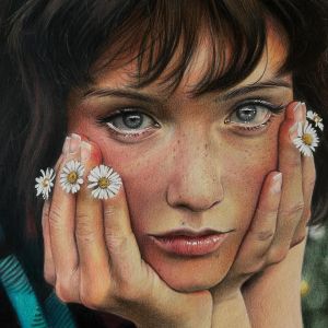 instagram - A beautiful colored pencil portrait drawn by @sari ...