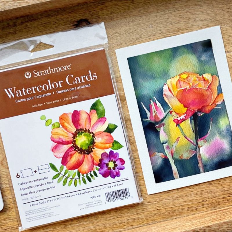 For Sale Strathmore Cards & Envelopes 5X6.875 100/Pkg - Watercolor 956 -  Buy now
