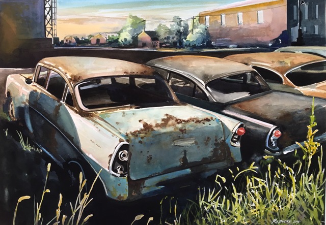 Old Cars in Watercolor