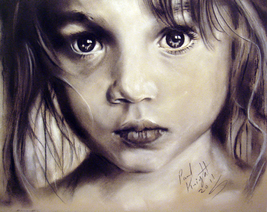 Charcoal On Paper Portrait, Drawing by Gigi Polo | Artmajeur